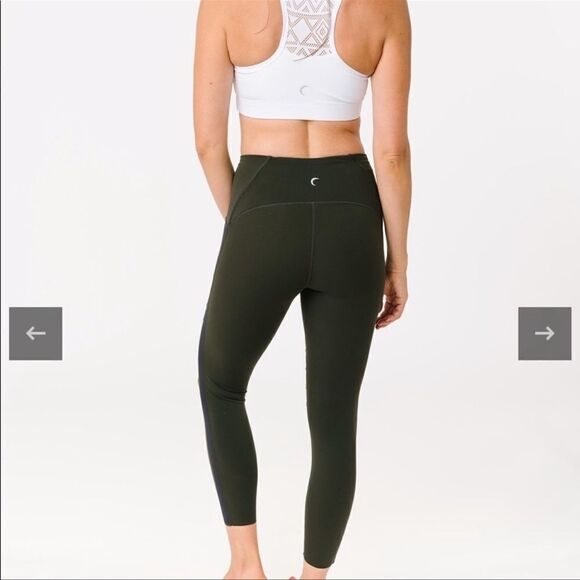 ZYIA active dark olive mesh luxe 7/8 24” size 2 - Picture 2 of 10